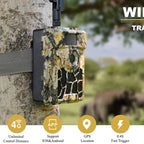 32MP HD 8K 4G LTE Wireless Trail Camera with Night Vision, Camera Trap, App Control, SIM Card, Cellular, CMOS