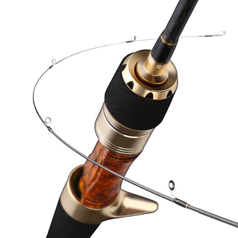 High-Performance Carbon Fishing Rod, Solid Tip, K Guide, 1.38 m to 1.98 m