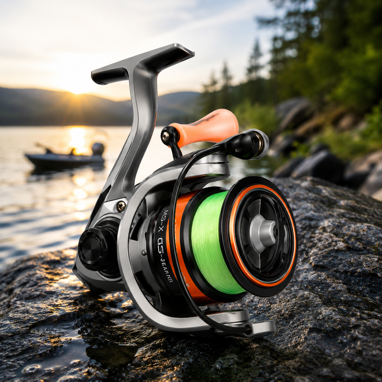 Moulinet Spinning MS-X léger – Pré-embobiné avec fil inclus