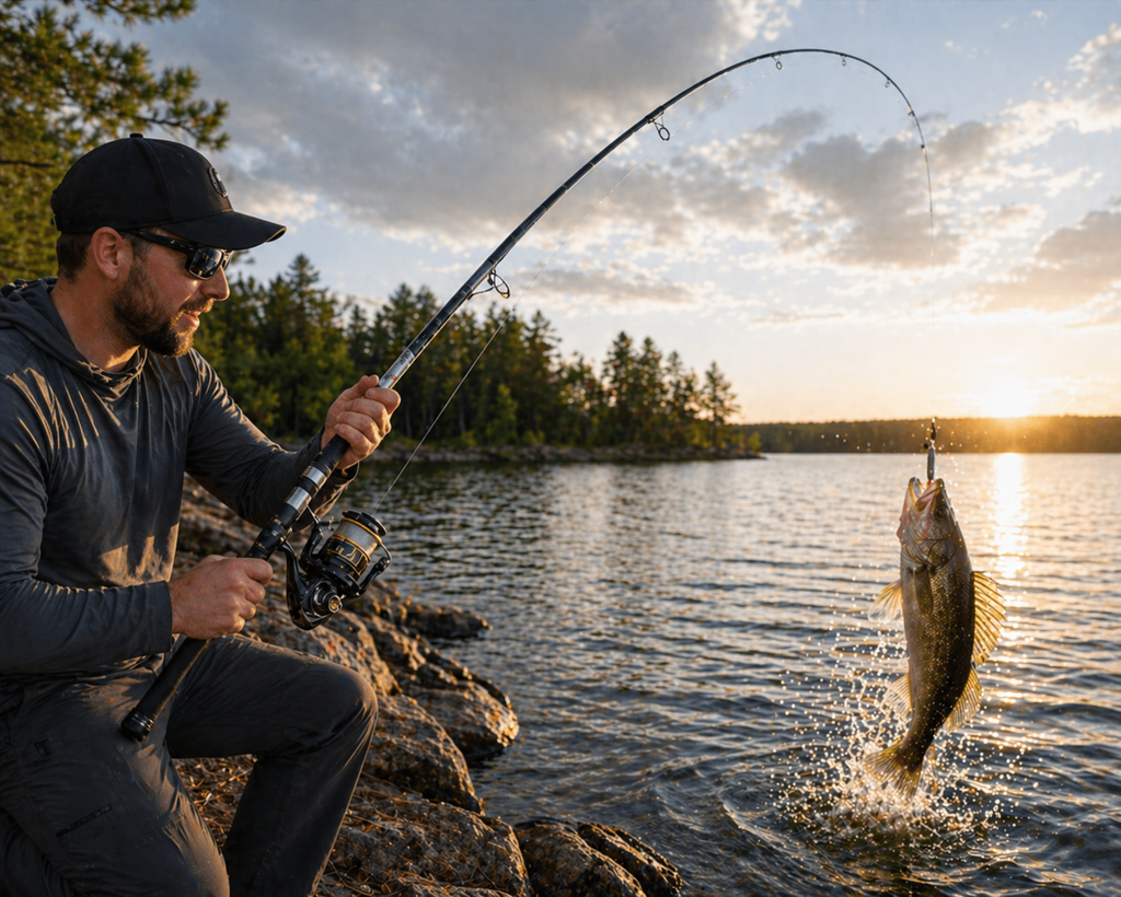 Canne à pêche Vector carbone – Spinning & Casting haute performance (Doré, Achigan, Brochet)