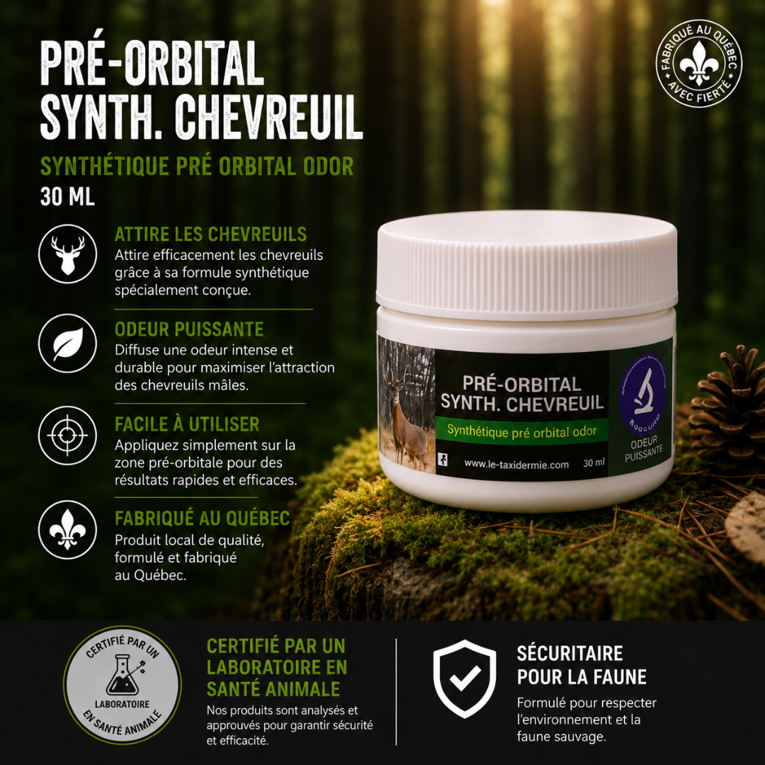 Pré-Orbital Synth. Chevreuil 30ML – Glande Communication | FABRIQUÉ AU QUÉBEC