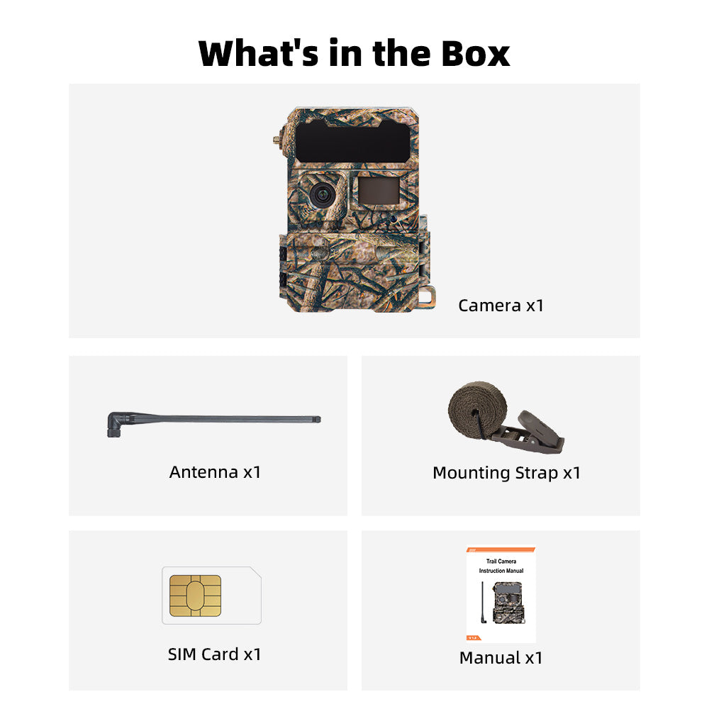 Caméra de chasse cellulaire 4G LTE T100 Pro
