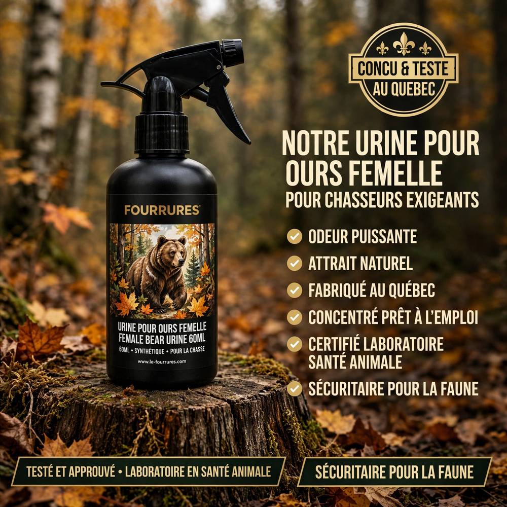 Urine pour Ours Femelle 60ML - Fourrures QC