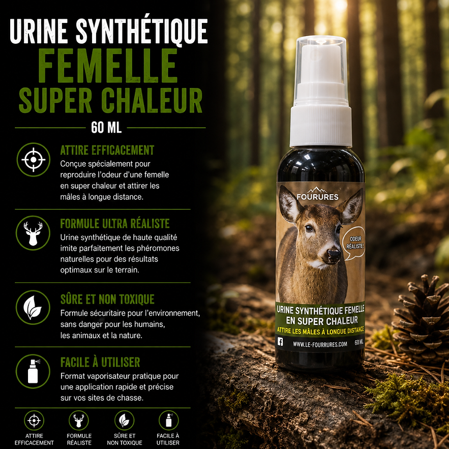 Urine Synth. Femelle Super Chaleur 60ML – L'ATOME Longue Distance | FABRIQUÉ AU QUÉBEC