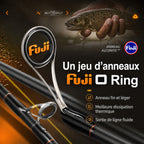 High-Performance Carbon Fishing Rod, Solid Tip, K Guide, 1.38 m to 1.98 m