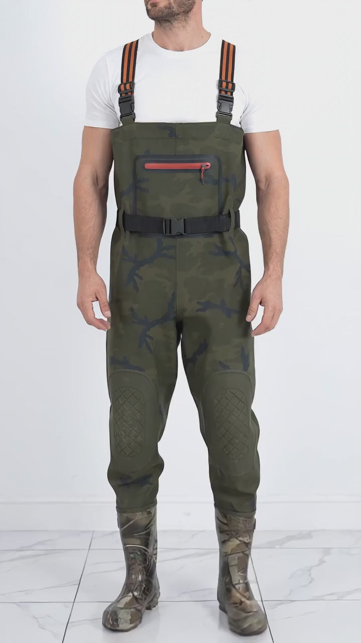Cuissardes Noires Pro - Waders Couple Impérméables | Edition Chasse & Pêche Prestige